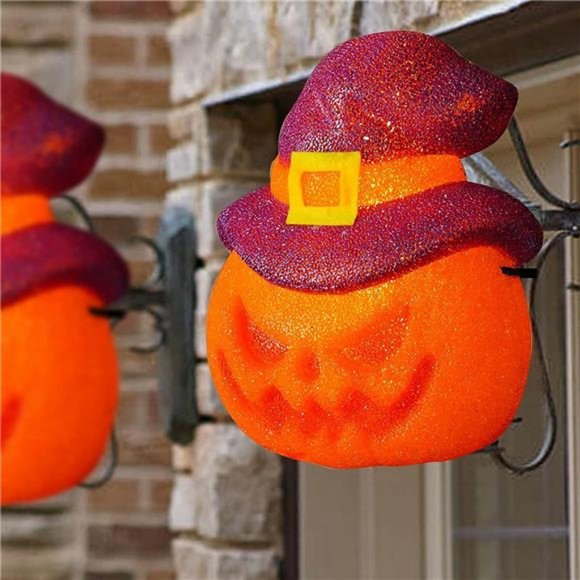 Pumpkin Halloween Porch Light Covers 2 Pack, 9" x 11.8" Halloween Outdoor Decor - Picture 4 of 7